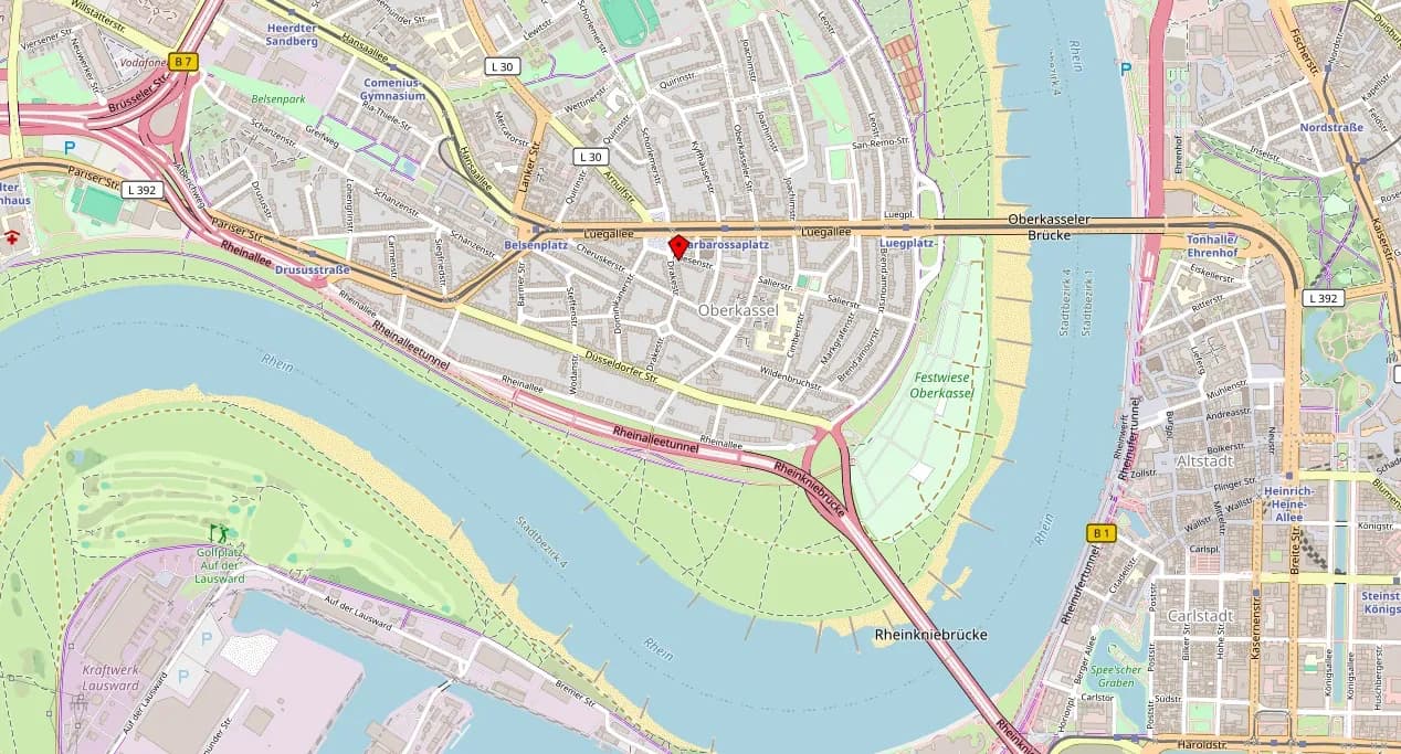Karte: Largo Immobilien · Drake Straße 1a, 40545 Düsseldorf